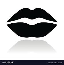 lips black glossy icon royalty free