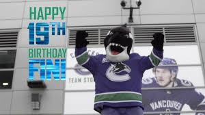 Fin is usually hanging around the canucks, proudly beating his drum at every canucks hockey game. Happy 19th Birthday Fin Nhl Com