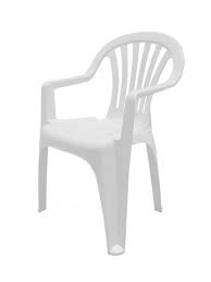 white plastic garden chair blacks