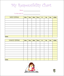 Free Editable Printable Chore Charts With Pictures