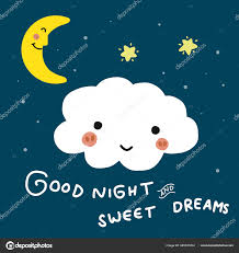 good night sweet dreams cloud cartoon
