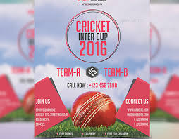 Cricket Tournament Cup Sports Flyer Template On Behance