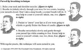 pursed lip breathing instructions as