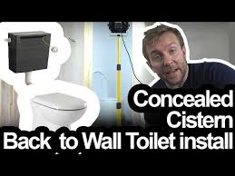 wall toilet concealed cistern install