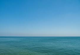 view blue sea blue background look calm