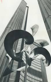 Unfinished sculpture by Montreal's Armand Vaillancourt sits beside the blast  furnace used for melting down metal for the work. Toronto Board of  Contro(...) – All Items – Digital Archive : Toronto Public Library