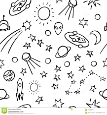 Cosmos Space Astronomy Simple Seamless Pattern Stock