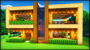 This is called the ultimate wooden house because everything is constructed from wood. Minecraft Wooden Modern House How To Build A Cool Modern House Tutorial Youtube