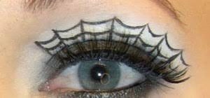 how to create a spiderweb eye makeup