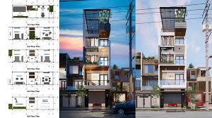 The largest selection of custom designed duplex house plans on the web. Narrow Lot Luxury House Plan 4 5x14 6m Samphoas Plan
