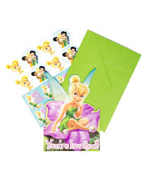 Buy Tinkerbell Party Invitations Pack Of 8 For Au 6 99 Costumebox