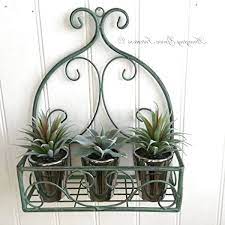 metal garden wall planters for in