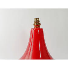 Vintage Red Glass Lamp 1960s