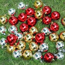 36 Pack Christmas Baubles Xmas Tree Decorations Silver Gold Red Size Big Diameter 60mm 0 0 Allreli Technology
