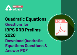 Quadratic Equations Questions For Ibps