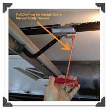 reset the emergency cord on a garage door