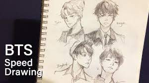 Today i want to show you how to draw bts fan art without actually having to draw bts themselves, because people are pretty hard . Speed Drawing Bts Season S Greetings Fanart Youtube