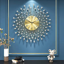 Gold Wrought Iron Art Wall Clock W