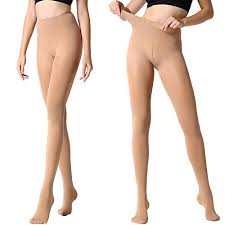 Manzi 2 Pairs Run Resistant Control Top Panty Hose Opaque Tights Medium Suntan