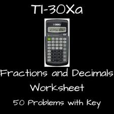 ti 30xa calculator fractions and