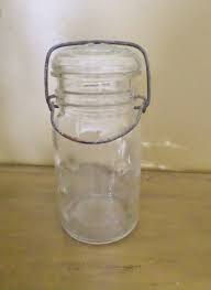 Vintage Clear Glass Storage Jar With