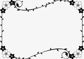 Wreath with black and white flowers and leaves vector image. Black Flower Border Curve Png Clipart Black Black Clipart Border Clipart Curve Curve Clipart Free Png