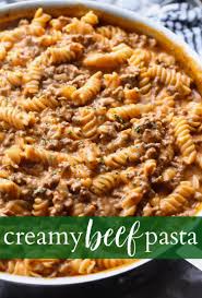 creamy beef pasta recipe cookies and cups