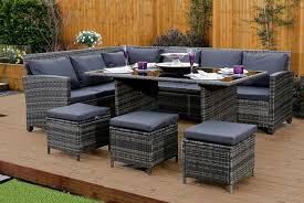 outdoor rattan sofa table