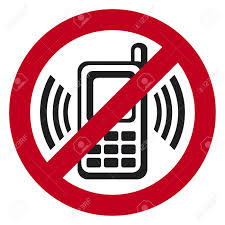 Vector No Cell Phone Sign Warning Sign Indicating Cell Phones
