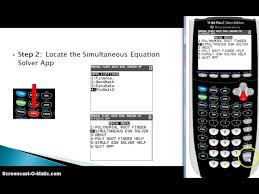 Solving Systems Of Equations Ti 84