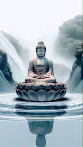 non woven 3d buddha wallpaper gray at