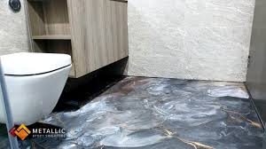 metallic bathroom floor