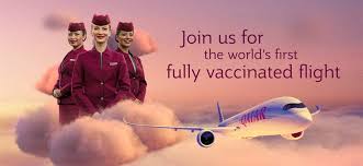 covid 19 vaccinated flight qatar airways