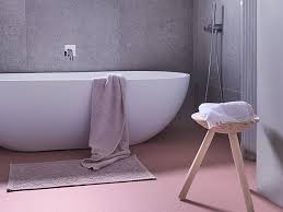 blush pink in a bathroom