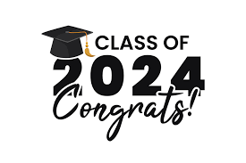 class of 2024 sticker word lettering