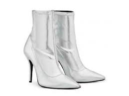 Details About Giuseppe Zanotti Women Mid Calf Stiletto Boots In Silver Soft Leather Uk 3 It 36