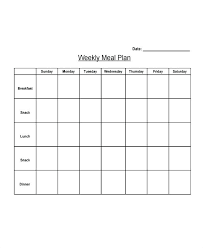 Diet Planner Template Free Meal Planning Template Family Meal Plan