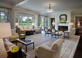 arrange furniture in a large living room