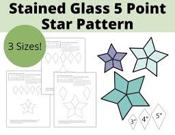 Five Point Star Stained Glass Pattern