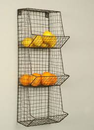 Wire Basket Wall Bin Rack Fruit