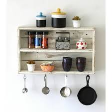 Wall Shelf With Hooks From