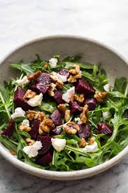 arugula salad with beets and goat