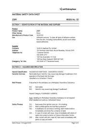 material safety data sheet zoff msds