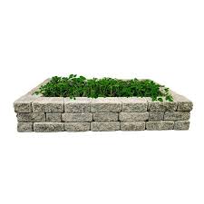 Mutual Materials Stackstone 69 In X 52 In X 12 In Cascade Blend Concrete Raised Garden Bed