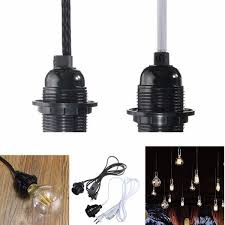 2 5m Cord E27 E26 Edison Pendant Light Holder Hanging Lamp Socket Us Plug Adapter Switch Sale Banggood Com