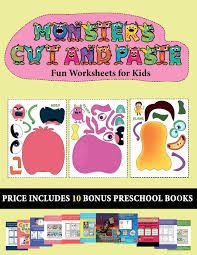 We have worksheets for holidays, seasons, animals and lots of worksheets for learning the alphabet, numbers, colors, shapes and much more! Buy Fun Worksheets For Kids 20 Full Color Kindergarten Cut And Paste Activity Sheets Monsters This Book Comes With Collection Of Downloadable Pdf Control Develop Visuo Spatial Skills And T Book Online