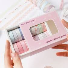 20 rolls tiny colorful washi tape set