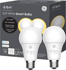C By Ge A19 Bluetooth Smart Led Bulb With Google Assistant Alexa Homekit 2 Pack White Only 93096312 Best Buy