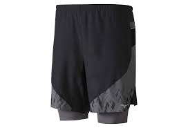 Mizuno Endura 7 5 2 In 1 Shorts Black Grey