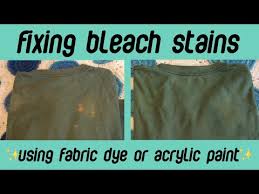 how to fix bleach stains by spot dyeing